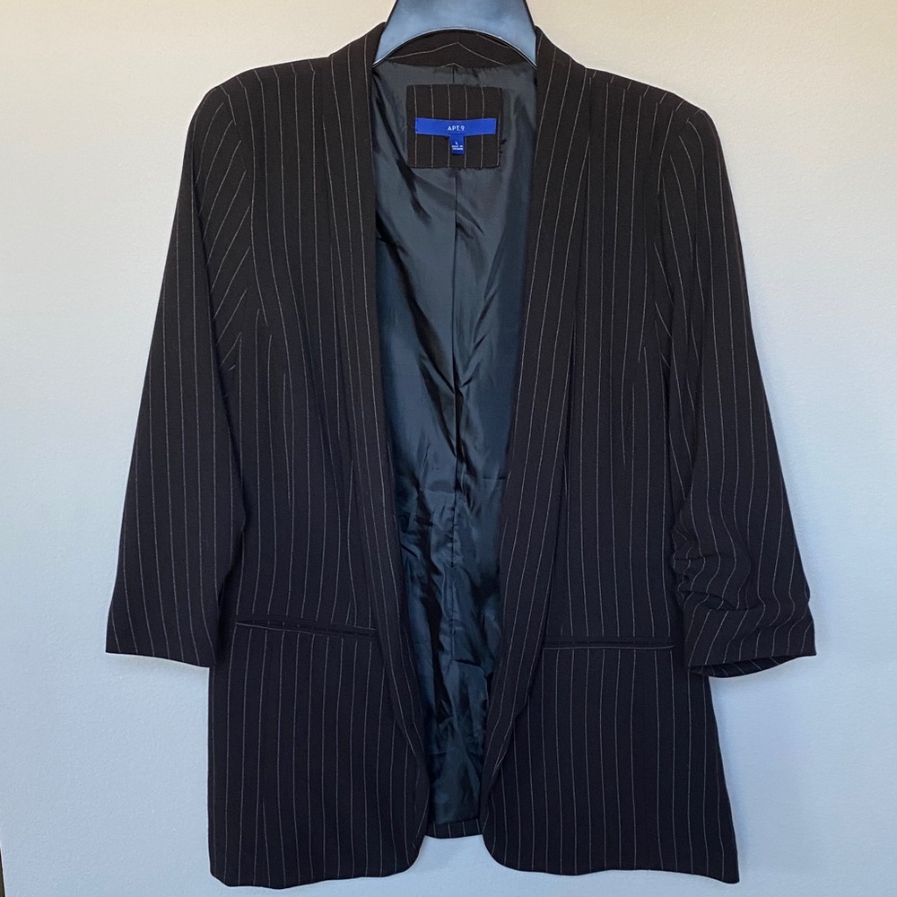 Apt. 9 Black Pinstripe Blazer